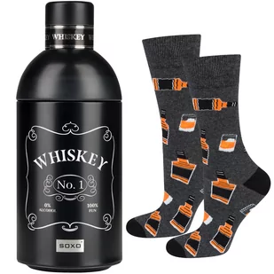 Skarpetki męskie kolorowe SOXO GOOD STUFF | Whiskey w butelce | prezent dla niego -40–45 - Skarpetki męskie - miniaturka - grafika 1