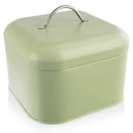 Chlebaki - Chlebak metalowy pojemnik na chleb pieczywo zielony mały GREENISH 20x20x17cm ORION 152463 - miniaturka - grafika 1