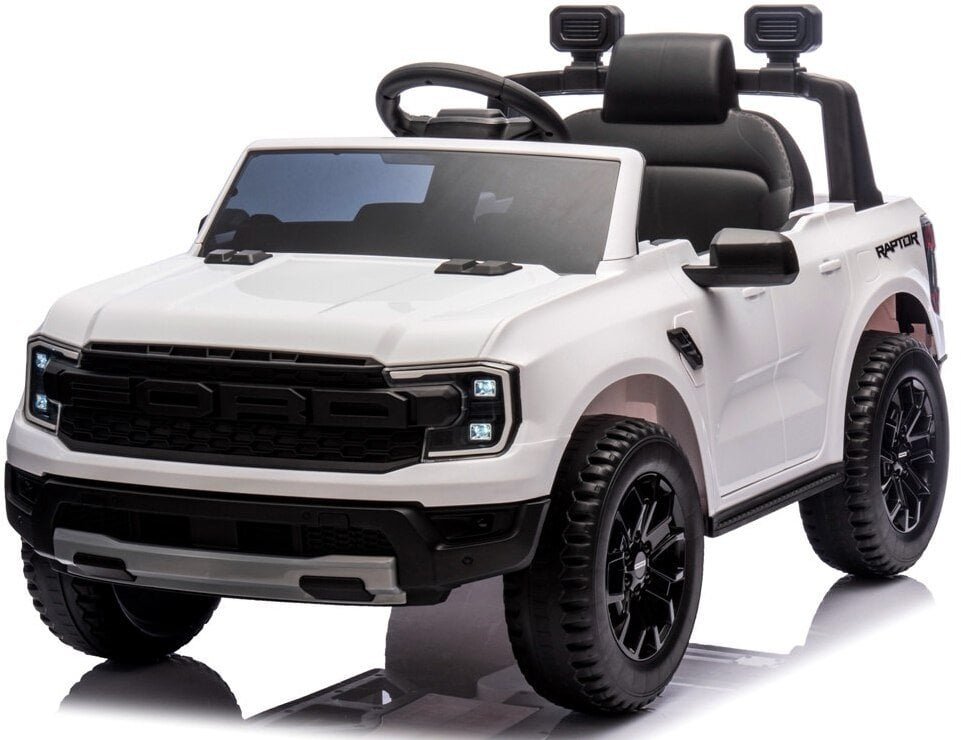FORD RANGER Raptor BIAŁY Auto na akumulator EVA Skóra pilot AKUMULATOR LION EDUKAMP
