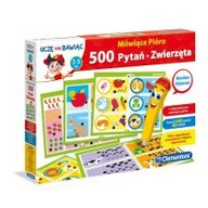 Zabawki interaktywne dla dzieci - Clementoni Mówiące Pióro 500 pytań zwierzęta 60962 Zabgry002450 - miniaturka - grafika 1