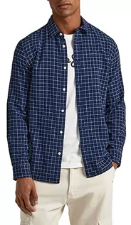 Koszule męskie - Pepe Jeans Koszula męska Cleveland, Niebieski (Dulwich), XL - grafika 1