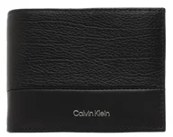 Portfele - Portfel męski skórzany CALVIN KLEIN poziomy czarny skóra naturalna RFiD - miniaturka - grafika 1