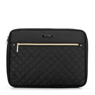 Biżuteria - akcesoria - Pokrowiec na laptopa 15'' pikowany na przodzie czarny - miniaturka - grafika 1