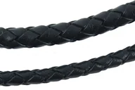 Naszyjniki męskie - König Design skórzany naszyjnik skórzany pasek skórzana bransoletka 3 mm męski naszyjnik 17 cm - 100 cm pleciony, długość: 40 centymetrów, kolor: czarny - miniaturka - grafika 1