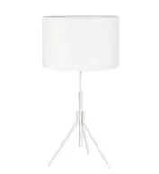 Lampy stojące - Markslojd Stojąca LAMPA stołowa SLING 107303 abażurowa LAMPKA nocna biała 107303 - miniaturka - grafika 1