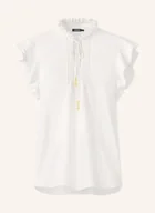 Bluzki damskie - Joop! Bluzka Benita Z Falbanami weiss - miniaturka - grafika 1