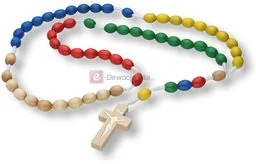 Różaniec misyjny drewniany na sznurku - Różańce - miniaturka - grafika 1