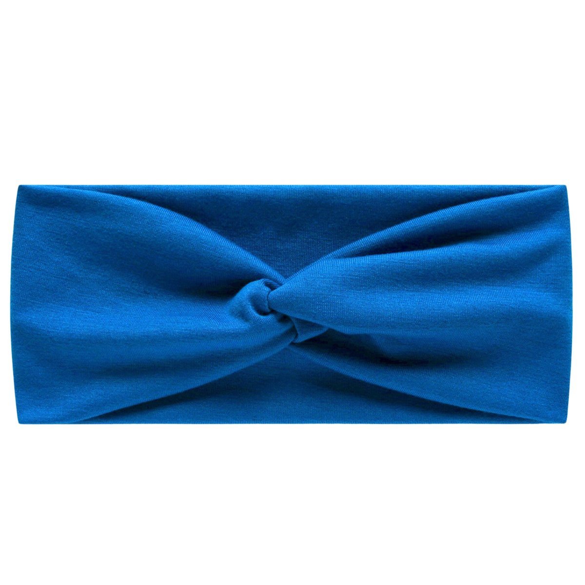 Opaska na Głowę Niebieska Szeroka do Włosów z Supłem Elastyczna i Wygodna