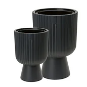 Kwietniki - 2x Doniczka okrągła Keli Mika 30 i 40 na nóżce Kwietnik - miniaturka - grafika 1