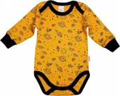 Body dla niemowląt - Body długi rękaw 2 napy KOSMOS MUSZTARD 104 KLEKLE - miniaturka - grafika 1
