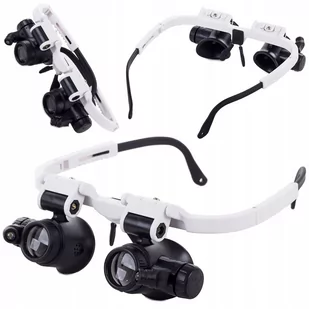 Lupa nagłowna, okulary powiększające X23, X8 Led - Mikroskopy i lupy - miniaturka - grafika 1