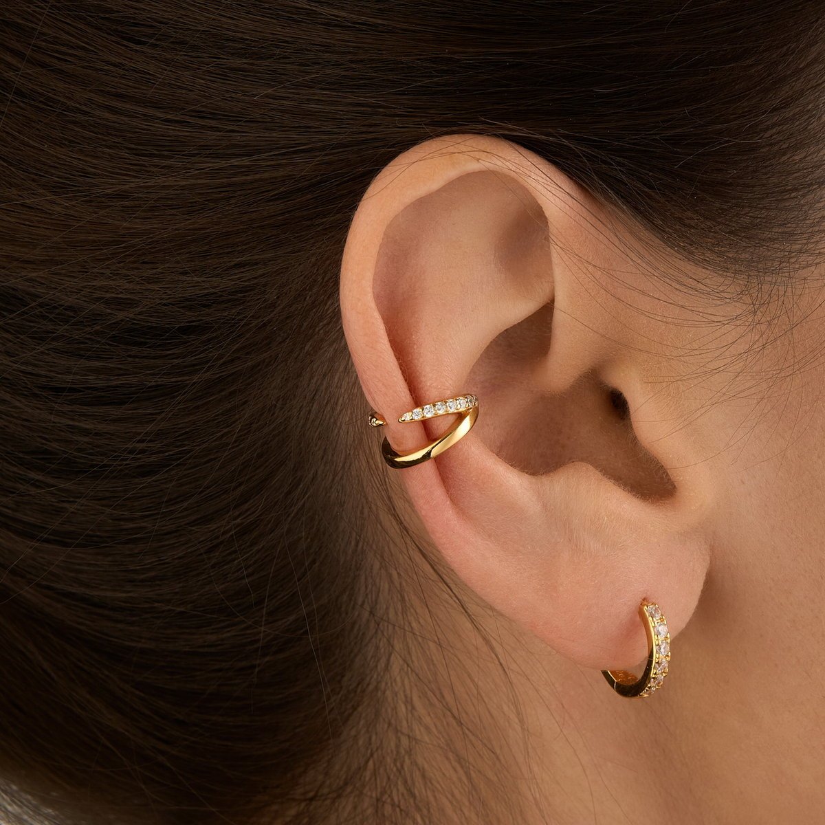 Nausznica z cyrkoniami 