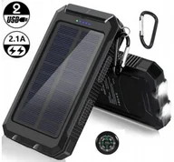 Powerbanki - SOLARNY POWERBANK 20000 mAh Z WBUDOWANĄ LATARKĄ – ŁADOWANIE SŁONECZNE - miniaturka - grafika 1