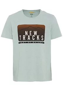 camel active Męski t-shirt z krótkim rękawem z bawełny ekologicznej, jasnozielony, XL - Koszulki męskie - miniaturka - grafika 1