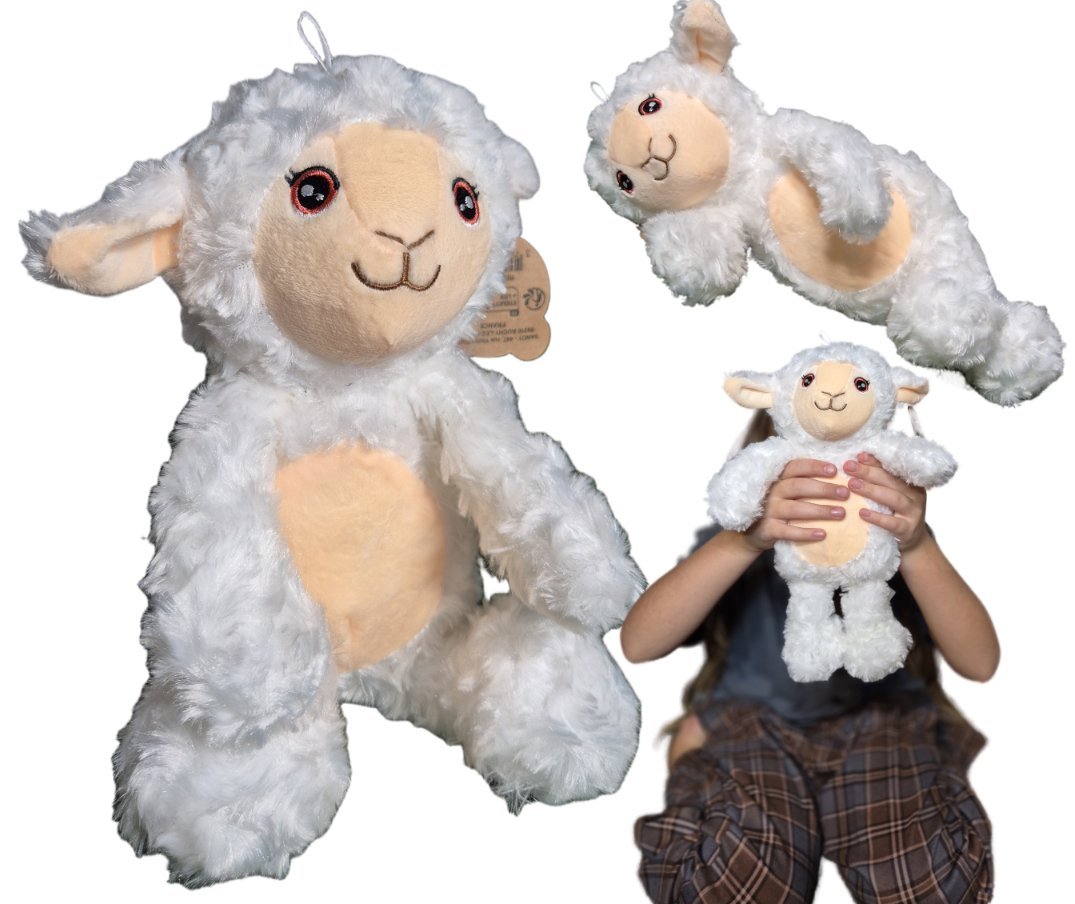 Maskotka Pluszowa BIAŁA OWIECZKA 32cm Pluszak Przytulanka Zwierzątko owca