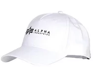 Czapki damskie - Alpha Industries Męska czapka z daszkiem Alpha Cap, biały, jeden rozmiar - miniaturka - grafika 1
