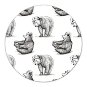 Deski do krojenia - Szklana podkładka dekor Śpiące niedźwiedzie fi40, Coloray - miniaturka - grafika 1