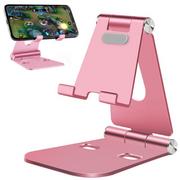 Akcesoria do tabletów i e-booków - Strado Aluminiowa uniwersalna podstawka uchwyt na telefon tablet do 12,9" D1 (Różowa) DNREGALUSTAND.PINK - miniaturka - grafika 1