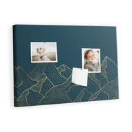 Tablice i flipcharty - Kolorowy Organizer - Tablica Korkowa z Pinezkami - Szkic gór 60x40 cm - miniaturka - grafika 1