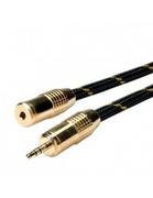 Kable - ROLINE Przedłużacz kabli audio GOLD 3.5mm M-F 2.5m - miniaturka - grafika 1