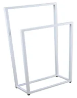 Wieszaki łazienkowe - Biały metalowy stojak na ręczniki 75 cm A9-K36 - miniaturka - grafika 1