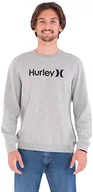 Bluzy męskie - Hurley Męska bluza polarowa M OAO Solid Crew, Dk szary Htr, M - miniaturka - grafika 1