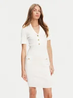 Sukienki - Guess Sukienka dzianinowa W5YK29 Z0130 Biały Slim Fit - miniaturka - grafika 1
