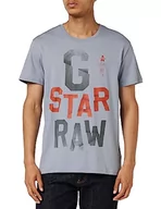 Koszulki męskie - G-STAR RAW Wrinkled Letters T-shirt męski, Szary (Dim Grey D24693-336-3885), L - miniaturka - grafika 1