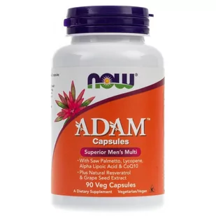 Now Foods ADAM Multi-Vitamin for Men - kompleks witamin i minerałów dla mężczyzn, 90 kaps. - Witaminy i minerały - miniaturka - grafika 1