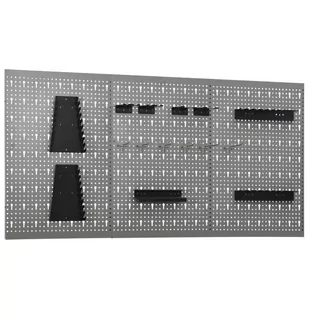 vidaXL Płyta wolnostojąca  Ścienne płyty perforowane 3 szt. 40x58 cm stal 145351 - Panele podłogowe - miniaturka - grafika 1