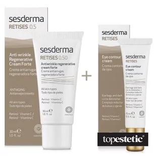 Sesderma Retises + Kosmetyczka ZESTAW Regenerujący krem przeciwzmarszczkowy 0,5% + Przeciwzmarszczkowy krem pod oczy 0,05% 30 ml, 15 ml - Zestawy kosmetyków damskich - miniaturka - grafika 1