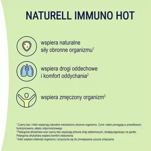 USP ZDROWIE SP. Z O.O USP ZDROWIE SP Z O.O Naturell Immuno HOT 4 x 10 saszetek - Przeziębienie i grypa - miniaturka - grafika 3