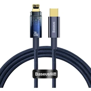 Kabel USB-C do Lightning Baseus Explorer, 20W, 1m (niebieski) - Kable USB - miniaturka - grafika 1