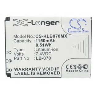 Cameron Sino Kodak PIXPRO S1 LB-070 1150mAh 8.51Wh Li-Ion 7.4V Cameron Sino) - Akumulatory do aparatów dedykowane - miniaturka - grafika 1
