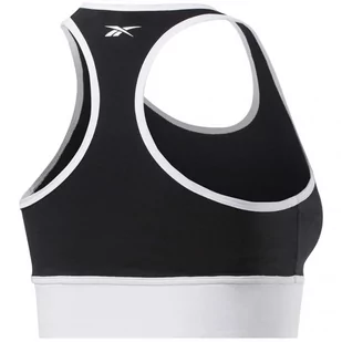 Stanik Reebok TE Linear Logo Bral W (kolor Biały. Czarny, rozmiar XS) - Biustonosze - miniaturka - grafika 2