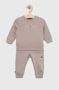 Tommy Hilfiger dres niemowlęcy kolor beżowy - Komplety dla niemowląt - miniaturka - grafika 1