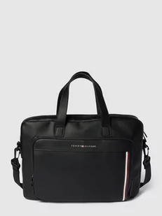Tommy Hilfiger Pique Teczka 38 cm Komora na laptopa black - Torby na laptopy - miniaturka - grafika 2