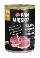 Mokra karma dla psów - PAN MIĘSKO - Karma mokra dla psa wieprzowina z jagnięciną puszka 400g - miniaturka - grafika 1