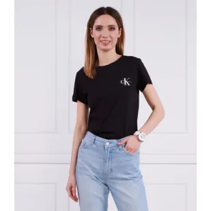 CALVIN KLEIN JEANS T-shirt 2-pack MONOGRAM | Slim Fit - Koszulki i topy damskie - miniaturka - grafika 1