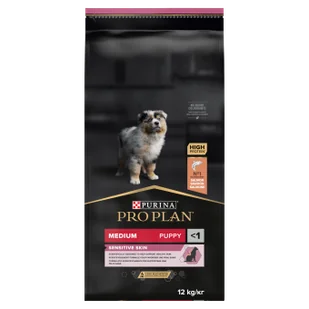 Purina Pro Plan Optiderma Puppy Medium Sensitive Skin 12 kg - Sucha karma dla psów - miniaturka - grafika 1
