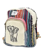 Plecaki - Plecak Konopny Mały Hemp Słoń Idealny Na Spacer Do Szkoły i Przedszkola - miniaturka - grafika 1