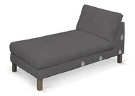 Pokrowce na meble - Dekoria pl pl Pokrowiec na szezlong Karlstad dostawka krótki grafitowy 80 x 160 x 80 cm Etna 733-705-35 - miniaturka - grafika 1