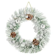 Bombki - Wieniec świąteczny ozdoba na drzwi wianek 24 cm - miniaturka - grafika 1