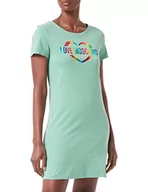 Sukienki - Love Moschino Damska sukienka w kształcie serca, wielokolorowa, zielony, 48 - miniaturka - grafika 1