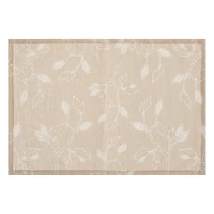 Podkładka pod talerz w kwiatki, beżowa, 45 x 30 cm - Obrusy i serwetki - miniaturka - grafika 1