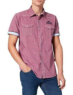 Koszulki męskie - Lonsdale London Berny Slim Fit koszulka męska z krótkim rękawem, czerwony, m - grafika 1