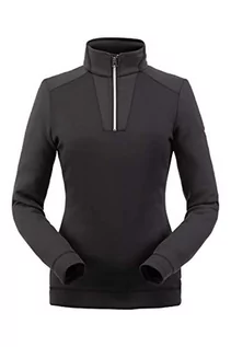 Swetry damskie - Spyder Damski sweter z zamkiem błyskawicznym T-Neck – damski sweter z zamkiem błyskawicznym Full Zip Active, damski sweter z suwakiem typu T, czarny, rozmiar XL - grafika 1