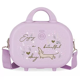 Enso Beautiful Day Neceser Adaptable z messenger Fioletowy 29x21x15 cms Sztywny ABS 9,14L 2,52 kg, Fioletowy, Neceser, kosmetyczka z paskiem na ramię - Kosmetyczki, organizery i kuferki - miniaturka - grafika 1