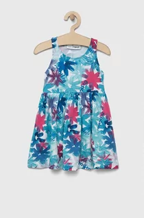 Sukienki i spódniczki dla dziewczynek - Desigual sukienka bawełniana dziecięca kolor niebieski mini rozkloszowana - grafika 1