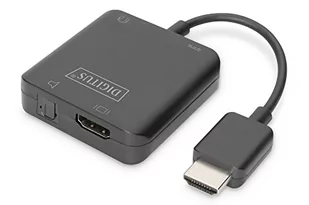 DIGITUS Ekstraktor sygnału dźwiękowego 4K HDMI do HDMI/Stereo 2.0 /Toslink 5.1 DA-70475 - Złącza, przejściówki, adaptery - miniaturka - grafika 1